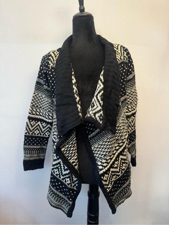 Forever 21 Sweaters - Black & Brown Knitted Cardigan